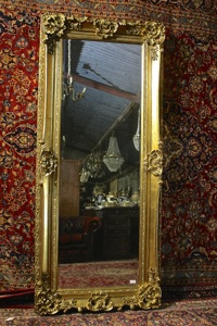 Renaissance Antique Dublin Ireland TALL FULL LENGHT MIRROR WITH NICE HEAVY MOULDING