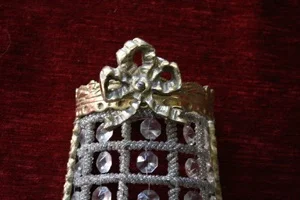 Renaissance Antique Dublin Ireland BRASS AND GLASS WALL LIGHTS