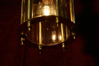 Renaissance Antique Dublin Ireland SMALL SOLD BRASS LANTERN