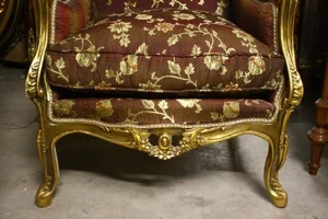 Renaissance Antiques Dublin Ireland NICE QUALITY GILT WINGBACK CHAIR