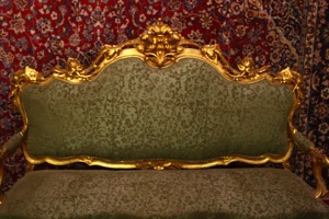 Renaissance Antiques Dublin Ireland OLD GILT SALON 3 SEATER AND TWO CHAIRS