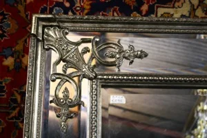 Renaissance Antique Dublin Ireland MEDIUM SILVER DOUBLE FRAMED MIRROR
