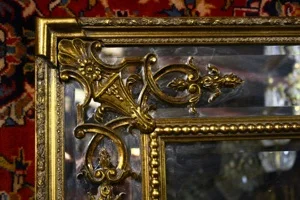 Renaissance Antique Dublin Ireland MEDIUM GOLD DOUBLE FRAMED MIRROR