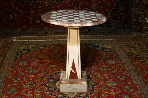 Renaissance Antique Dublin Ireland MARBLE CHESS TABLE