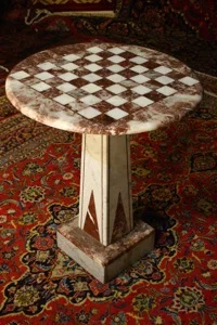 Renaissance Antique Dublin Ireland MARBLE CHESS TABLE