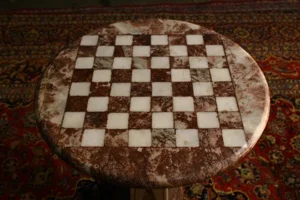 Renaissance Antique Dublin Ireland MARBLE CHESS TABLE