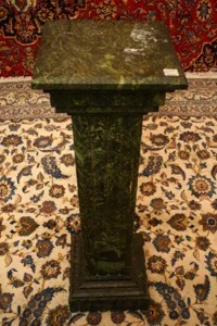 Renaissance Antique Dublin Ireland Green marble pillar