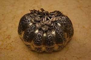 Sliver plated Jewelry box handmade in Cambodia