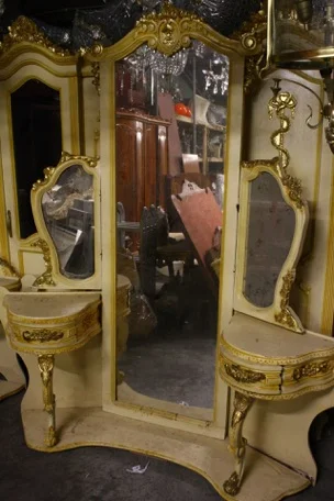 Renaissance Antiques Dublin Ireland Old painted white dressing table