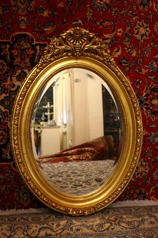 Gilt wood framed mirror..