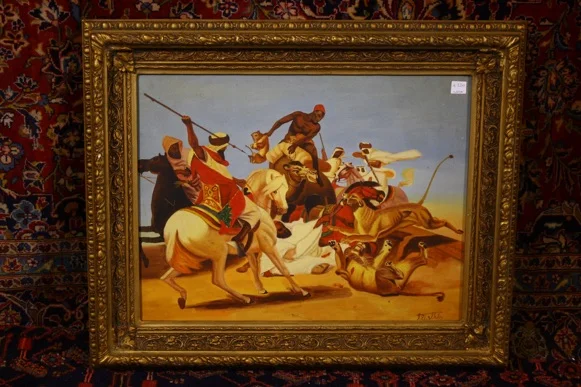 AFRICAN HUNT PAINTING
