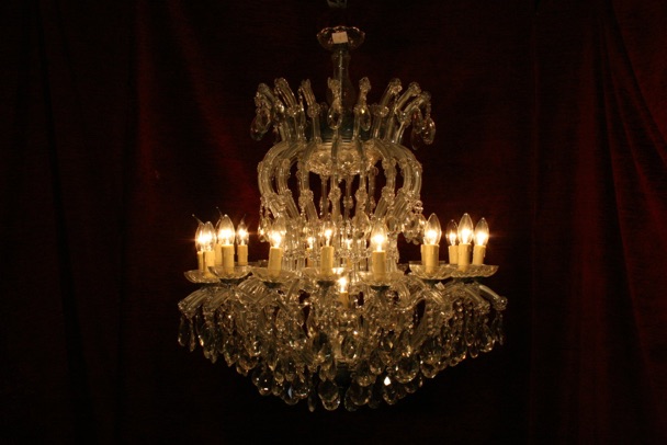 MARIE THERESE GLASS AND CRYSTAL CHANDELIER