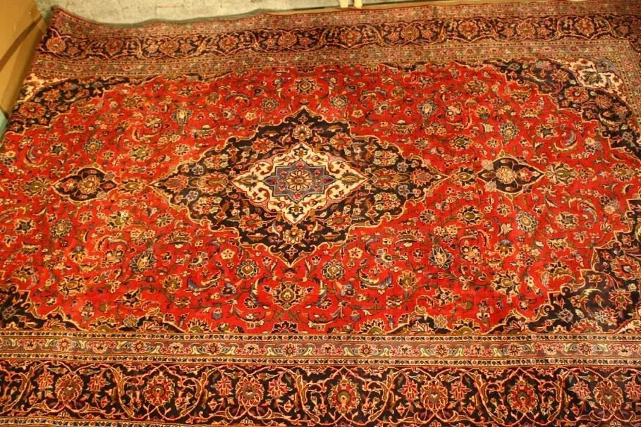 extra large kashan hand knotted persian carpet Renaissance Antique Furniture and Lighting Warehouse Dublin Ireland