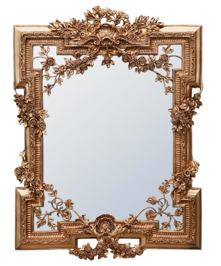 This is a medium ornate mirror