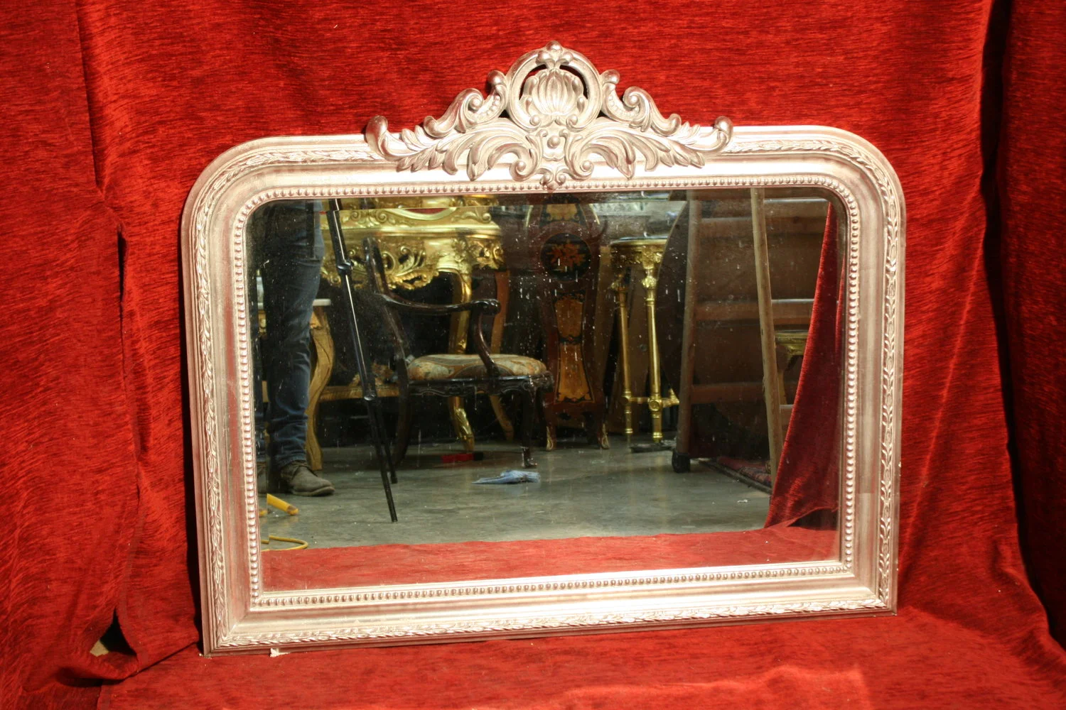 This is a medium overmantle mirror