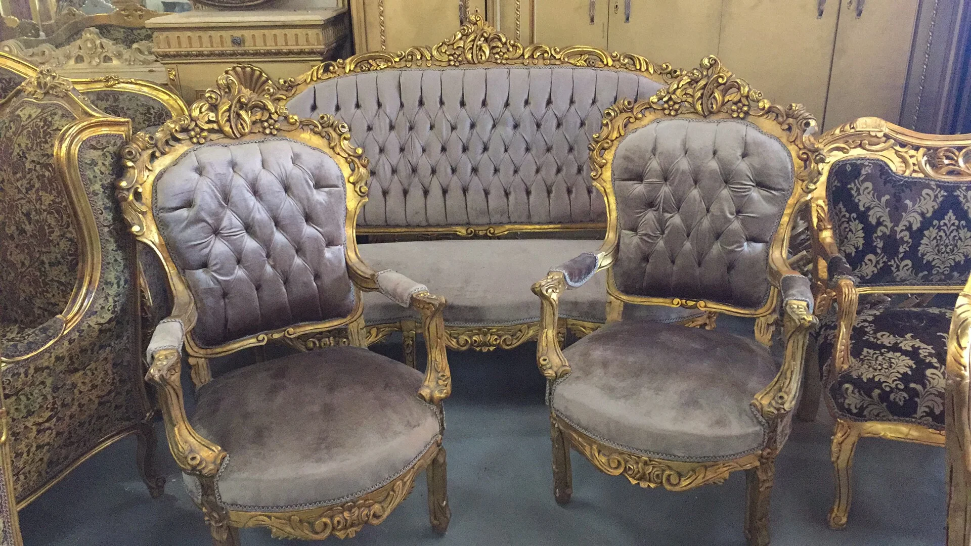 Renaissance Antique Furniture and Lighting Warehouse Dublin Ireland salon suite