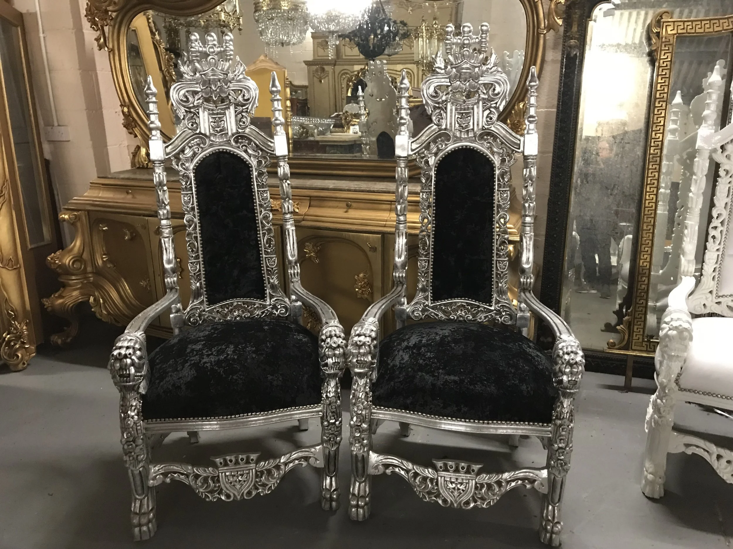 kings chairs Renaissance Antique Furniture and Lighting Warehouse Dublin Ireland