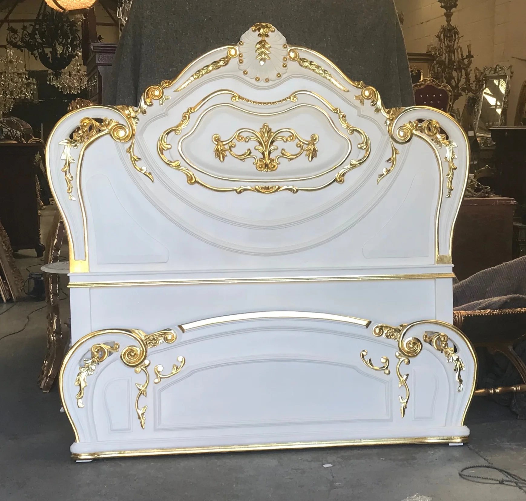 White and gilt.... head and base board