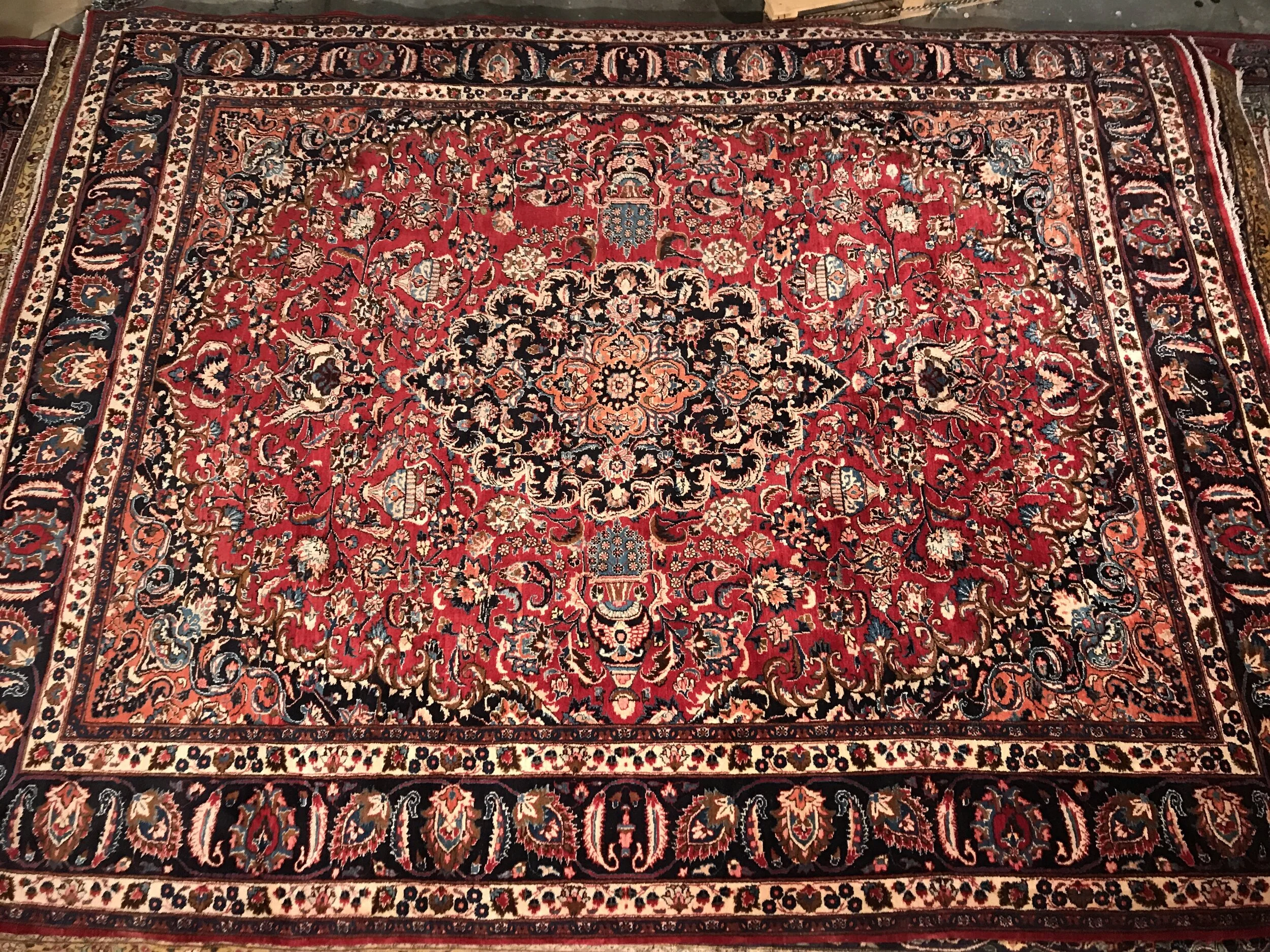 Mashad 339 persian carpet Renaissance Antique Furniture and Lighting Warehouse Dublin Ireland