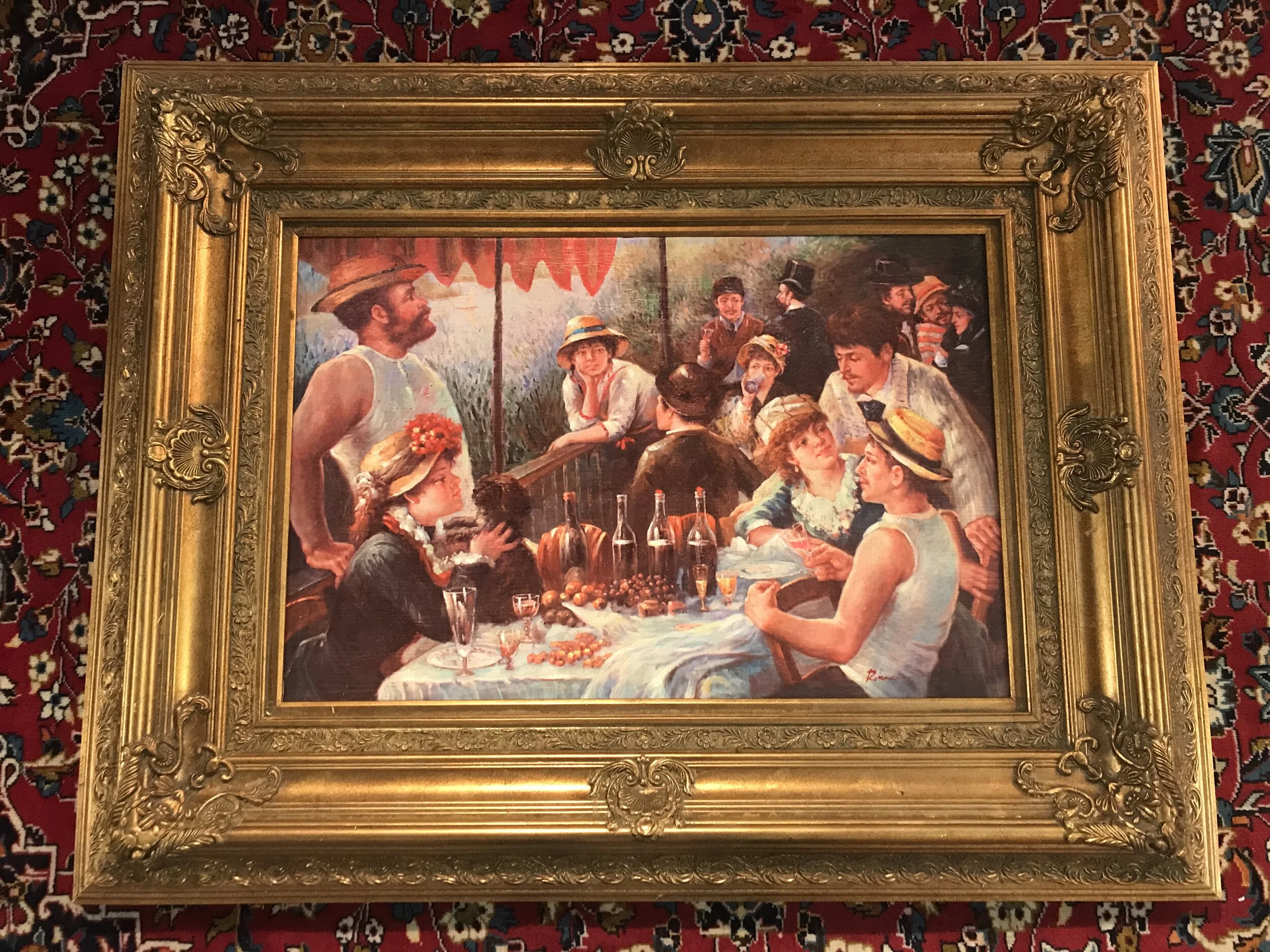 Oil on canvas painting Renaissance Antique Furniture and Lighting Warehouse Dublin Ireland