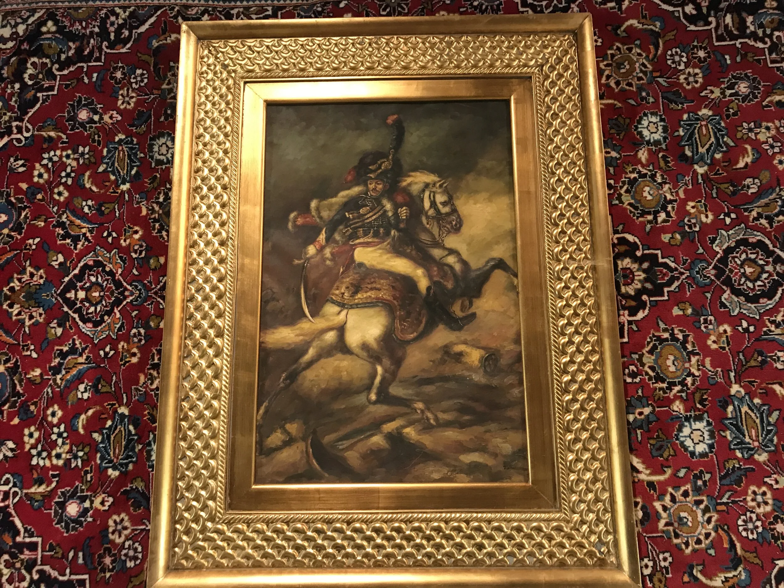 Oil on canvas painting Renaissance Antique Furniture and Lighting Warehouse Dublin Ireland