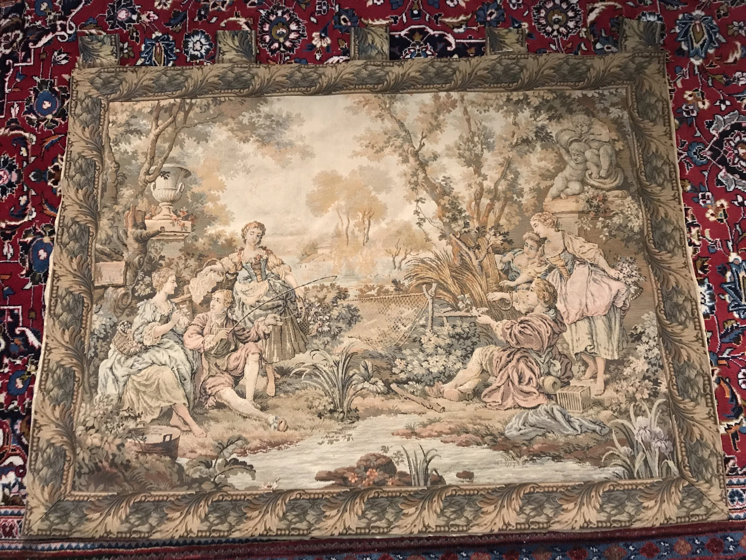 Pole hung tapestry Renaissance Antique Furniture and Lighting Warehouse Dublin Ireland