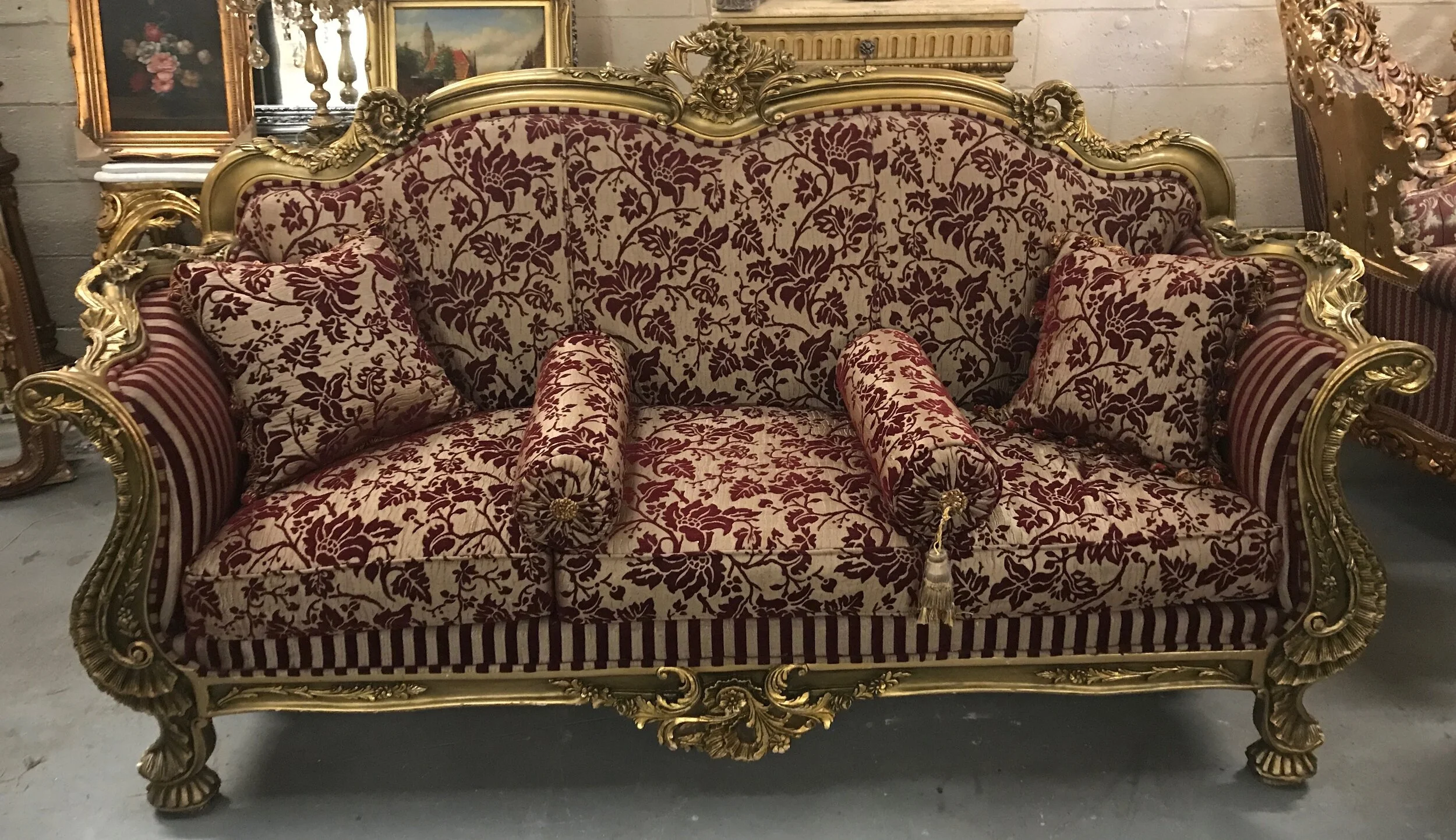 Comfortable large salon set Renaissance Antique Furniture and Lighting Warehouse Dublin Ireland