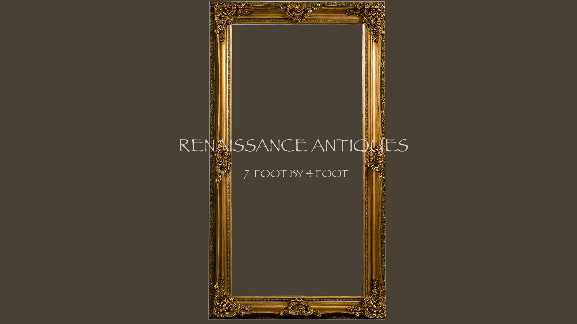 ANTIQUE GOLD LARGE REGAL MIRROR