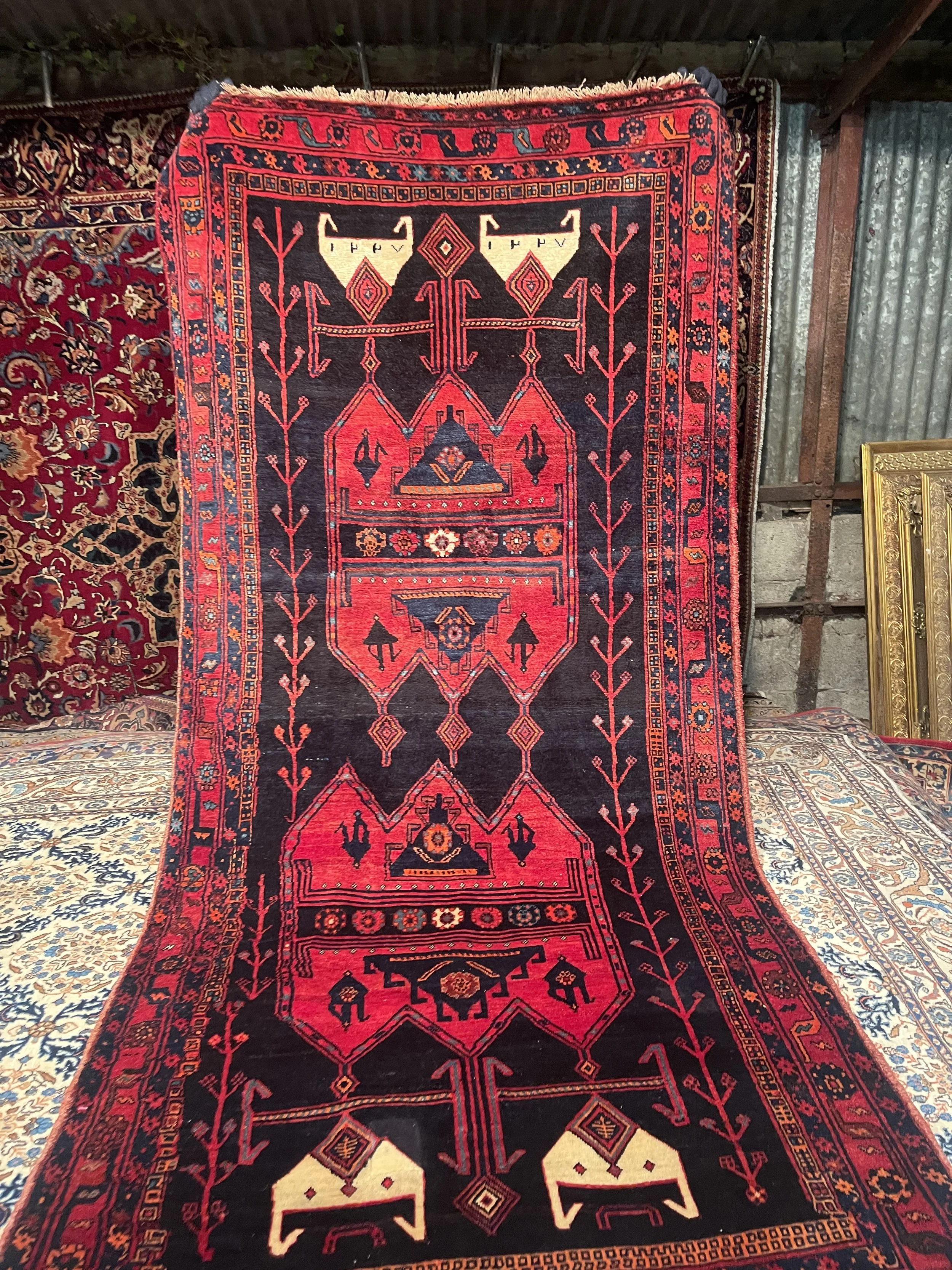 ラグ vintage turkish  rug,086 vintage turkish rug,086 （Small Turkish rug 86 x 162 cm 2.8