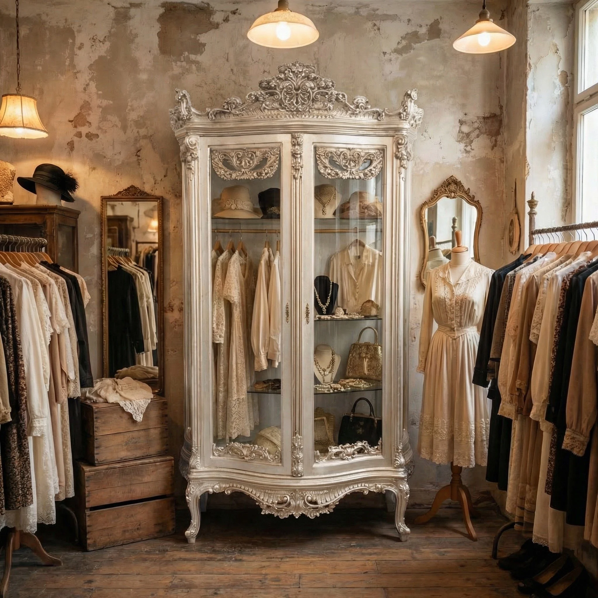 High quality Gilt wood vitrine cabinet