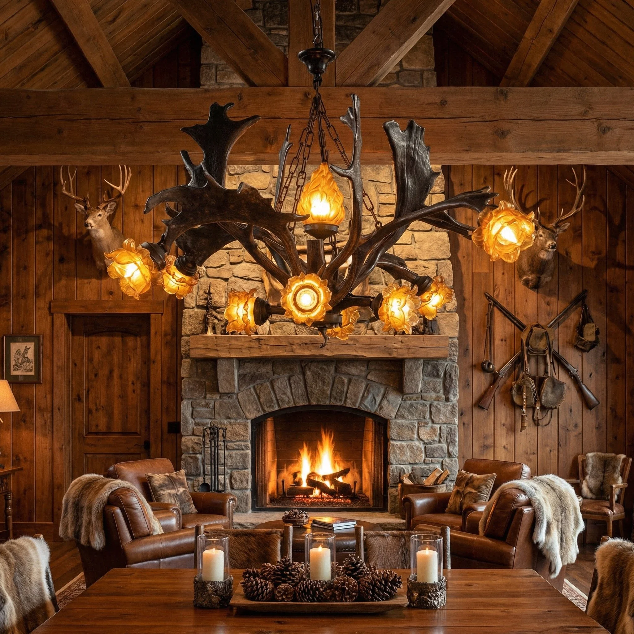 Large Antler chandelier