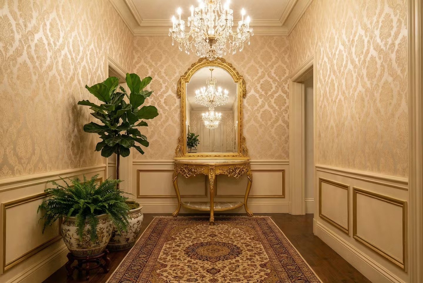 Nice neat console and mirror