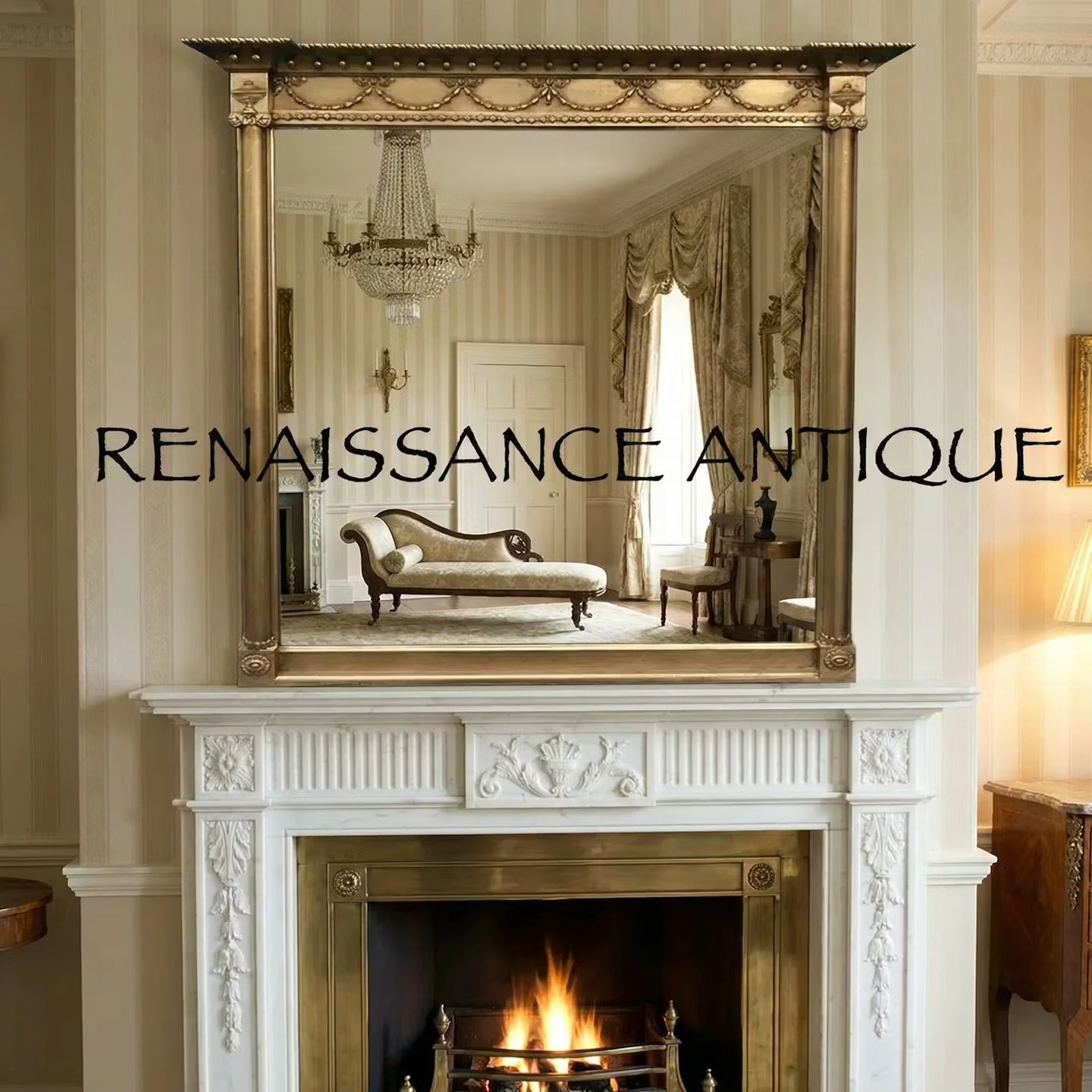 Large gilt Regency style Overmantle