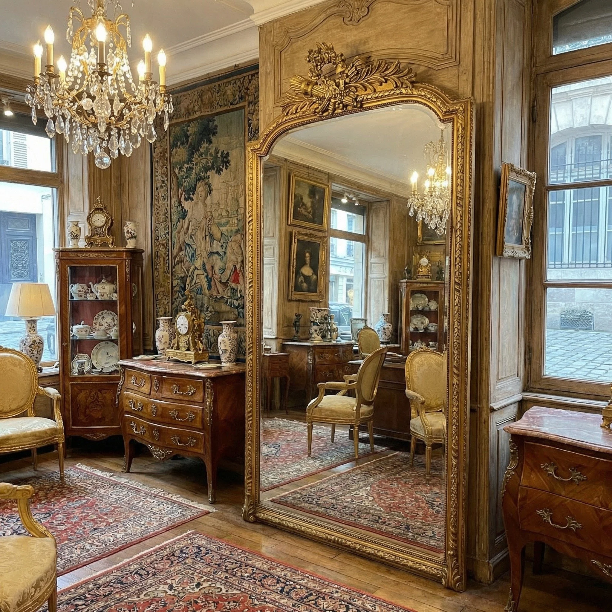 very large floor standing mirror