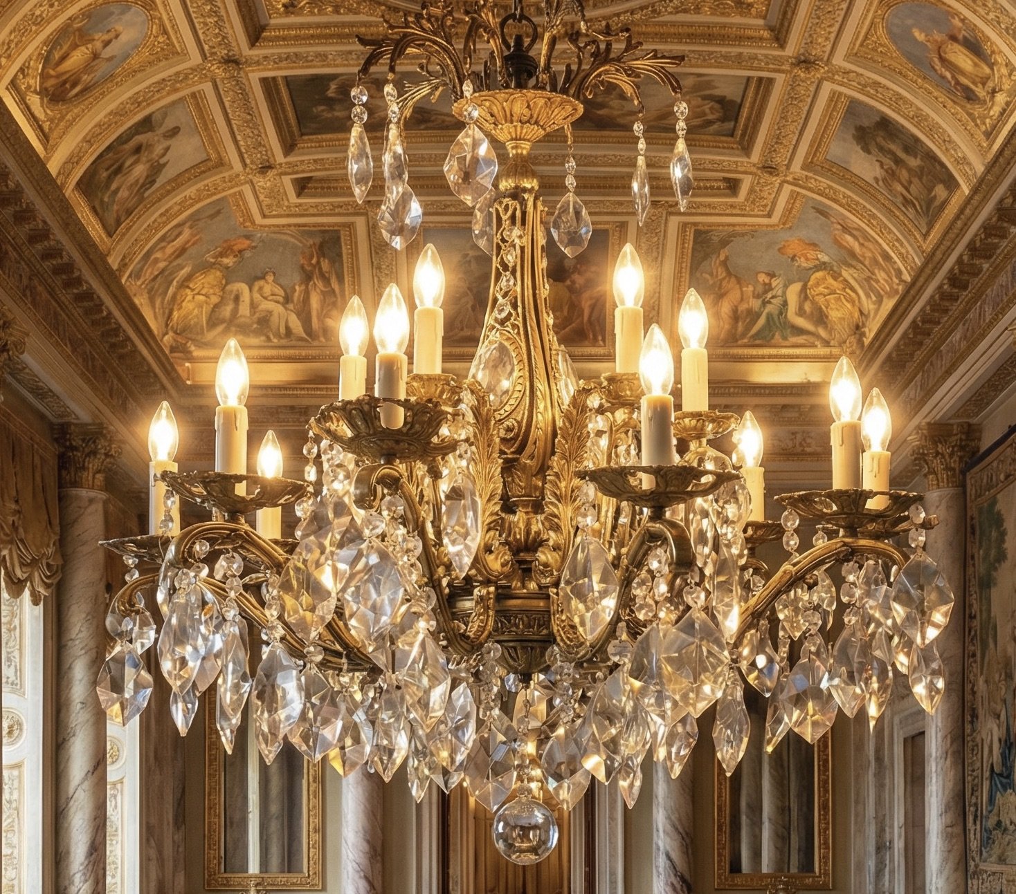 Good quality for a medium priced large chandelier