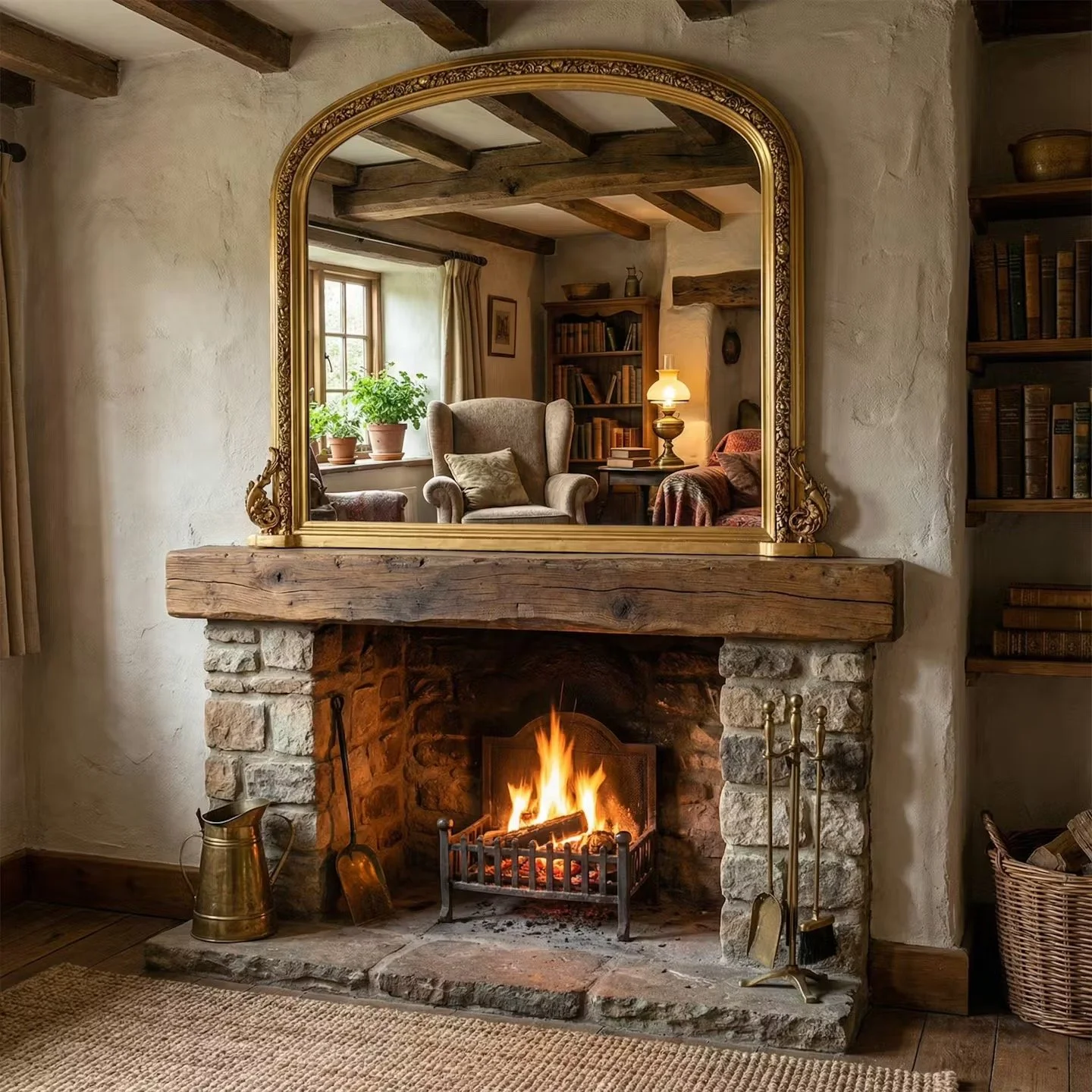 VERY NICE ANTIQUE STYLE OVERMANTLE