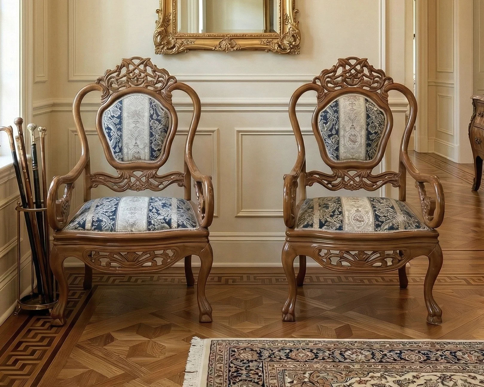 Pair of oriental style chairs