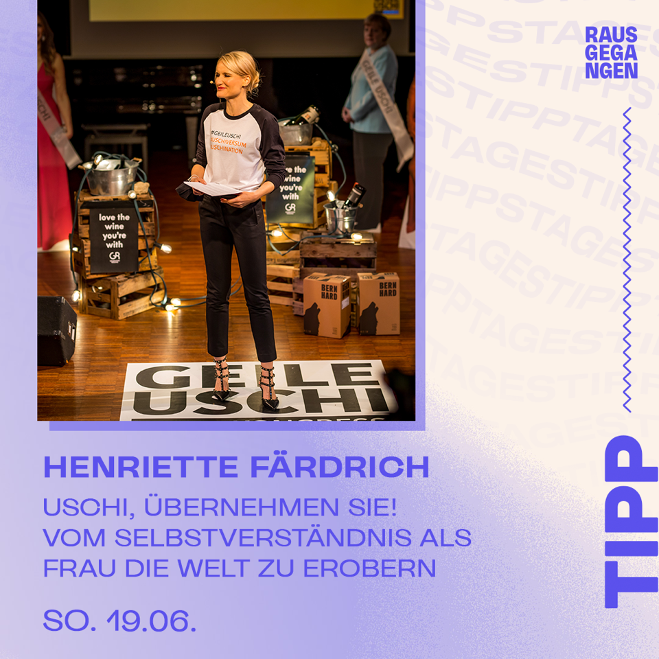 Juni 2022: Henriette mit Uschi-Vortrag beim RAUSGEGANGEN KREATIVCAMPUS am 19.06.2022 in Köln