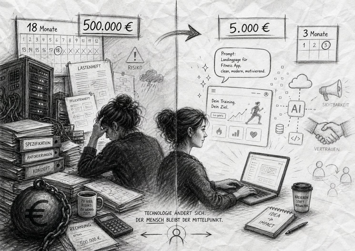 Von 500.000 Euro zu 5.000 Euro: Was KI für Gründer &amp; Plattformen (und die Eventbranche) wirklich verändert