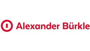Logo mit rotem Ausrufezeichen und dem Text 'Alexander Bürkler' in Rot.