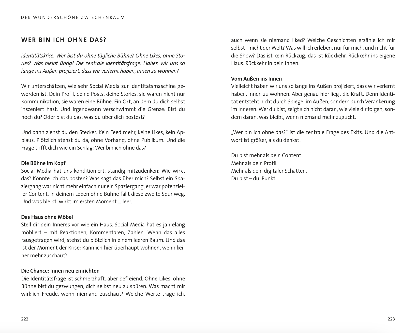 Social Media Exit Buch 