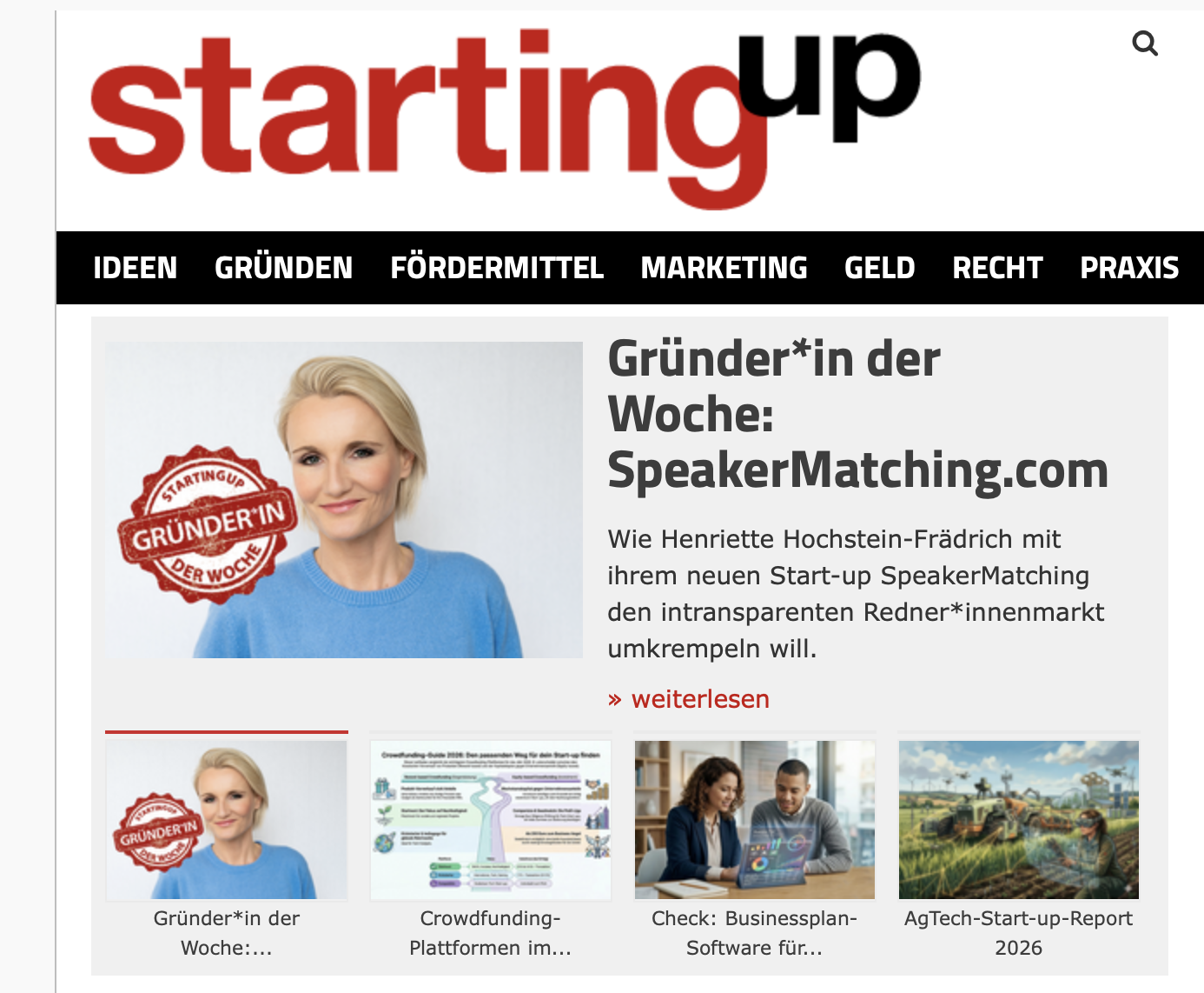 Gründerin Henriette Hochstein-Frädrich Interview SpeakerMatching.com