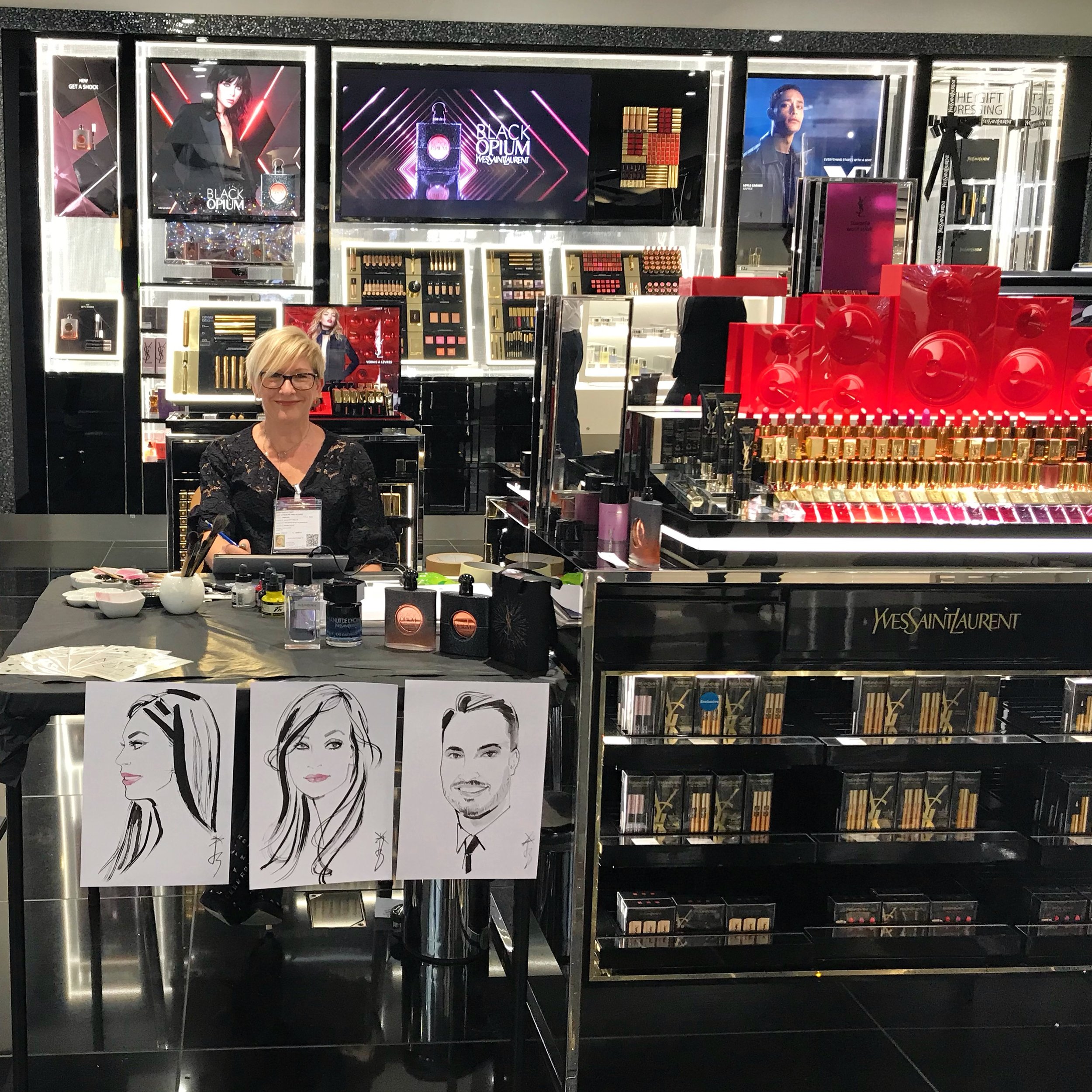YSL Beauty invite Jacqueline to illustrate customers' portraits at ...