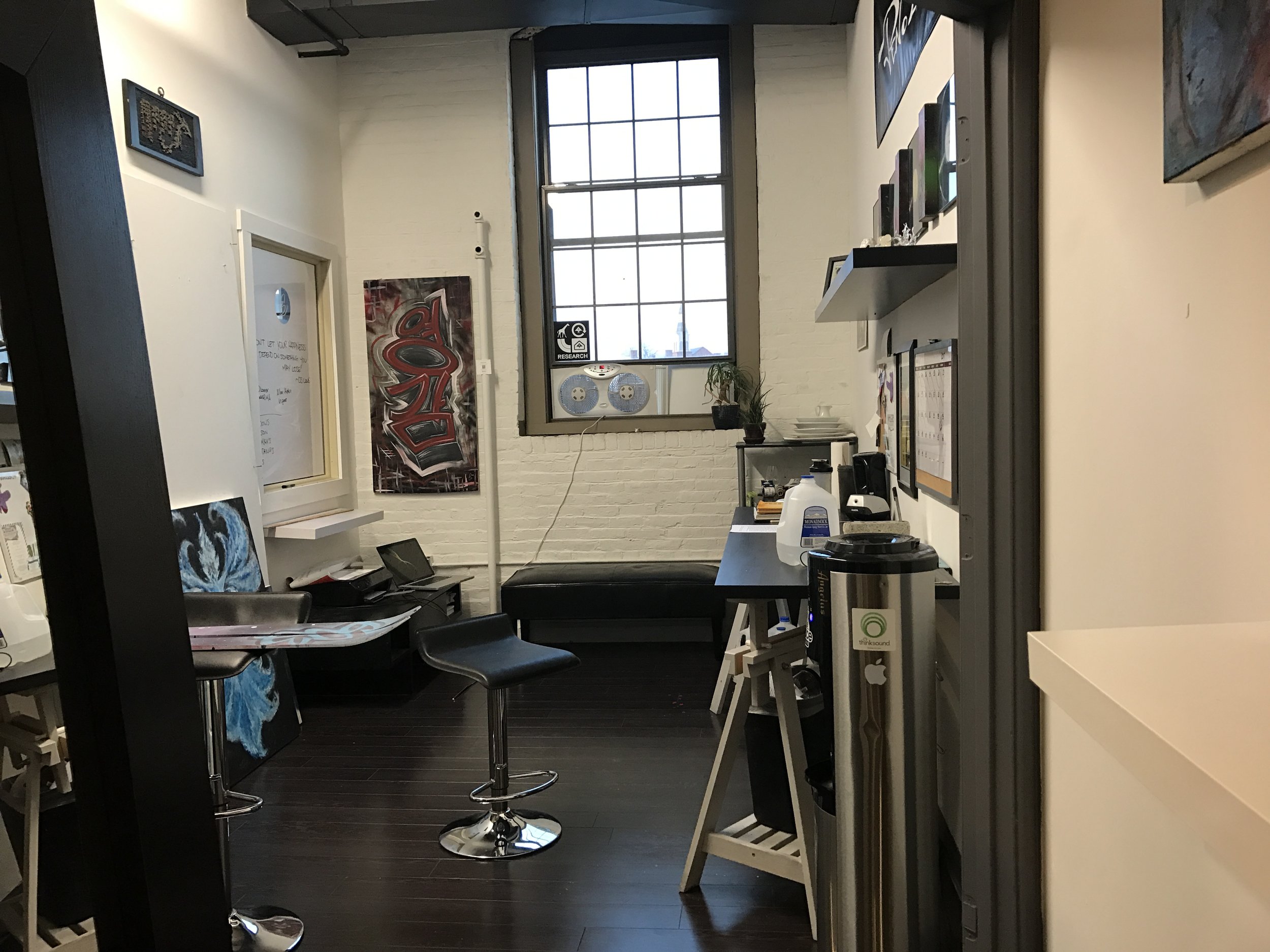  Entrance to back of studio -- office. 