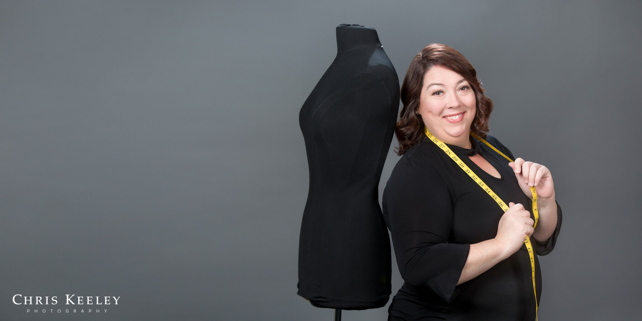 Seamstress Headshot with Mannequin
