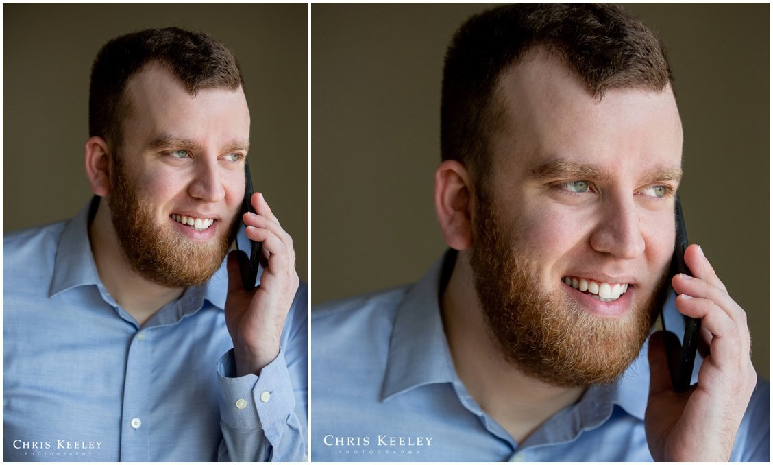  When Jesse and I spoke about his work in real estate, we agreed that realtors are very connected people — often on the phone with clients and helping closing deals. And what better kind of headshot to go next to a call to action that says “Call Toda