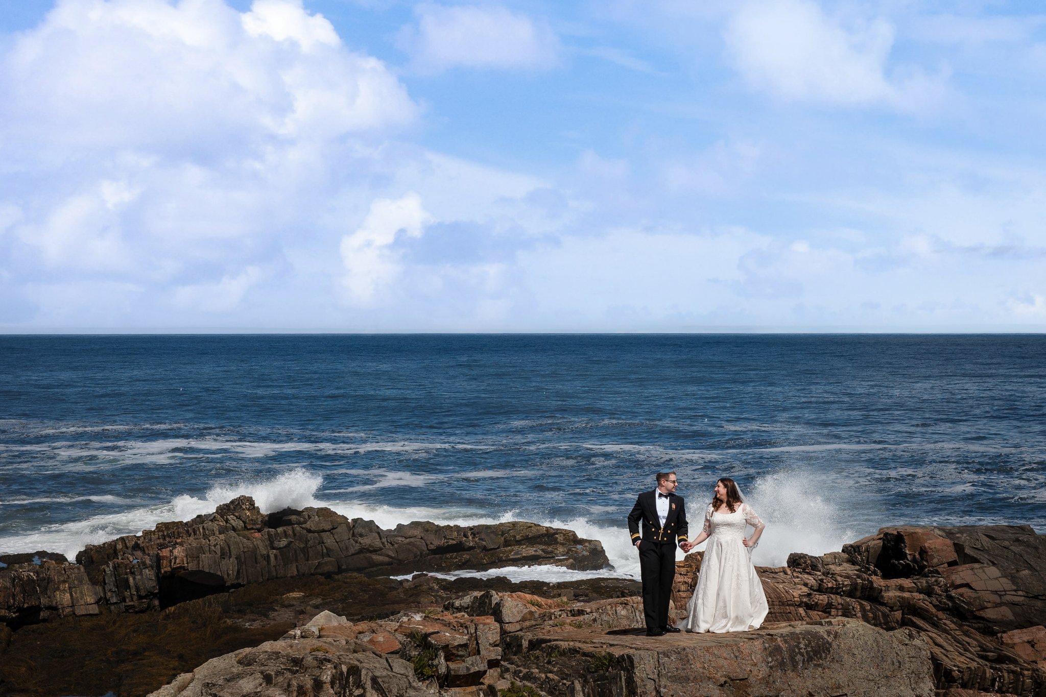Samantha &amp; Joseph - Preview of Spring Wedding at Cliff House Maine filled Jewish &amp; Navy Traditions