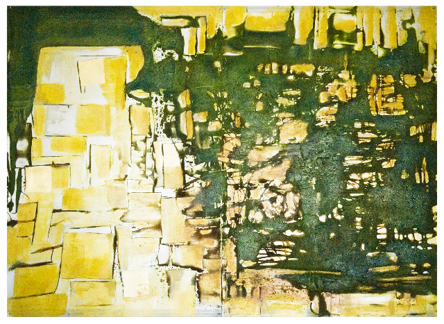 Each of the dawn mixed media on metal 9 0X14 0m
