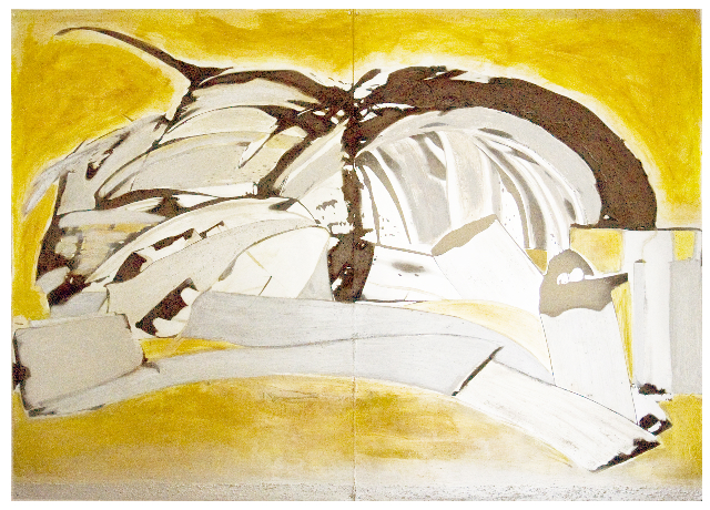 On the way mixed media on metal 9 0X140 0m