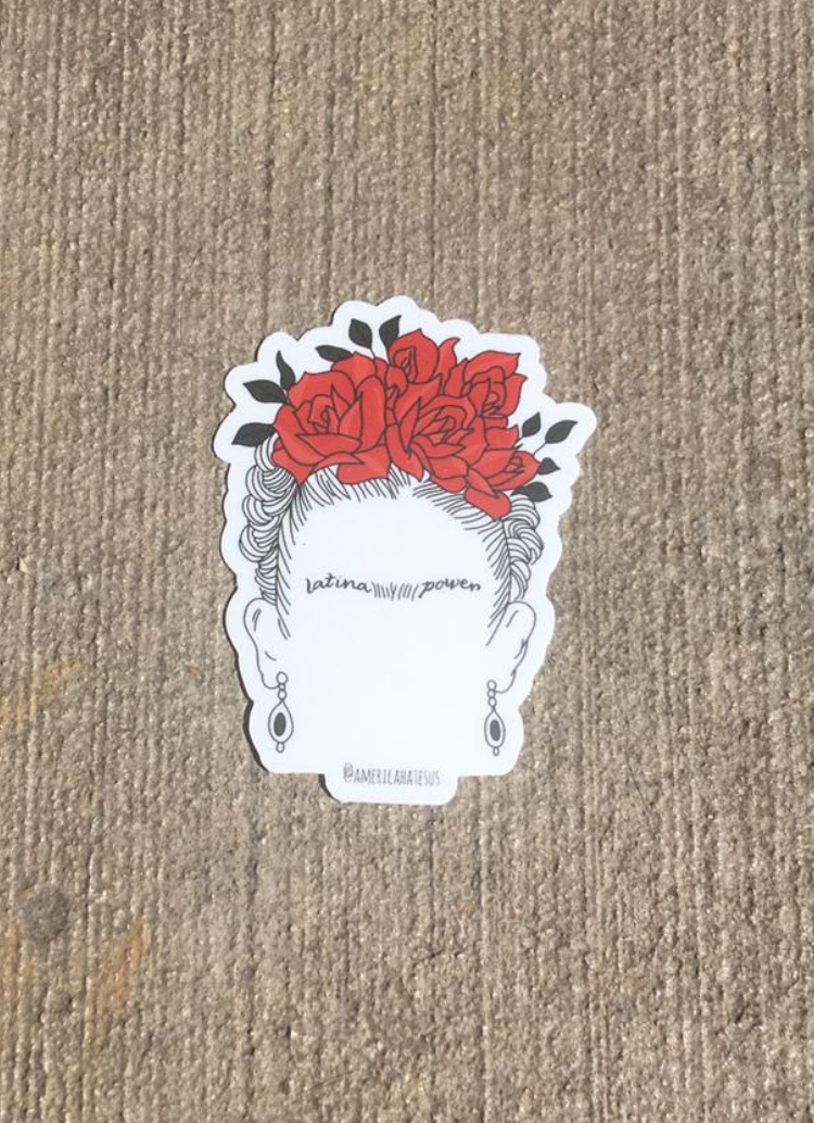 Latina Power Con Frida (Sticker)